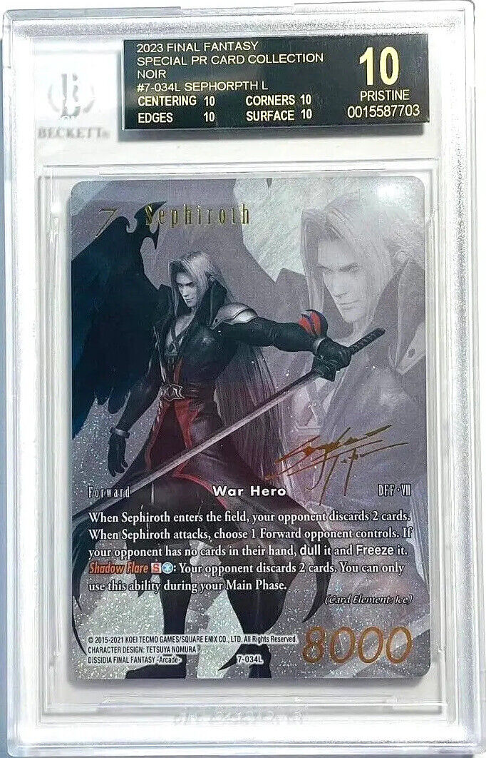 Ops | 2023 Final Fantasy Noir Sephiroth L 7-034L (BGS 10 Black Label)
