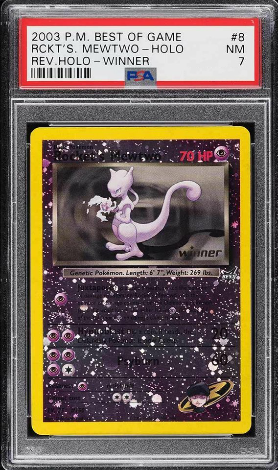 2003 Rocket's Mewtwo Reverse Foil #8 WINNER (PSA 7)