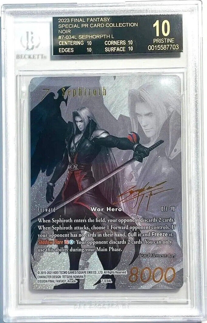 2023 Final Fantasy Noir Sephiroth L 7-034L (BGS 10 Black Label)