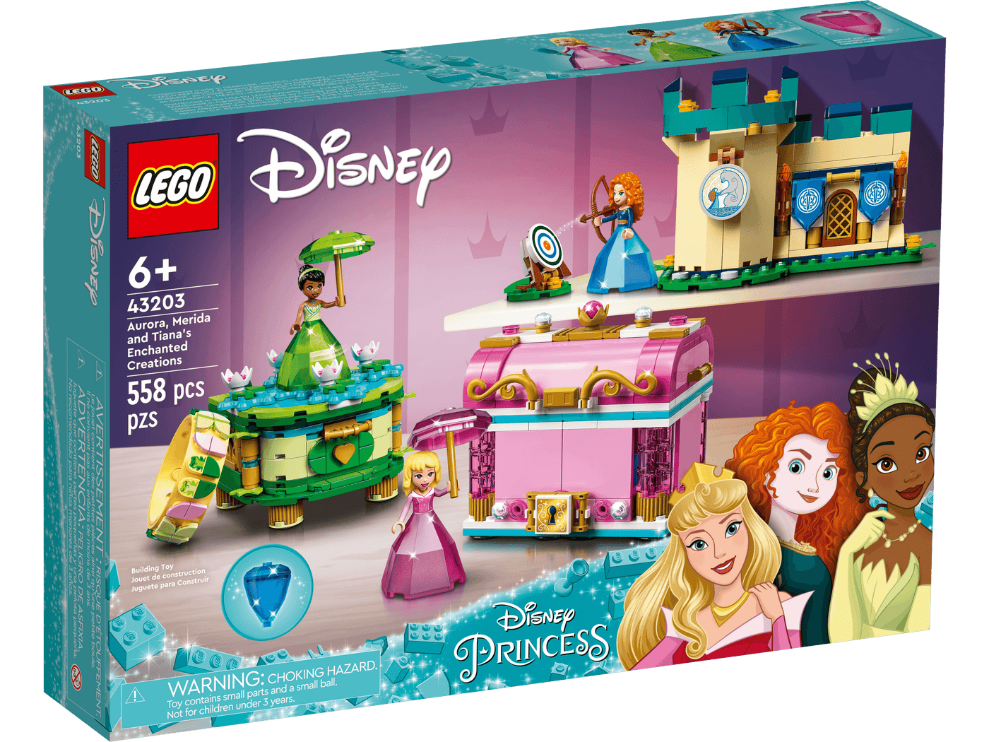 LEGO Aurora, Merida and Tiana’s Enchanted Creations (43203)