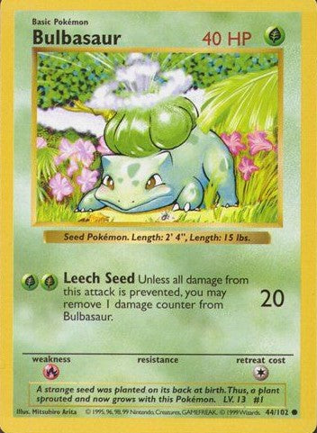 Bulbasaur · Base Set (BS) #44