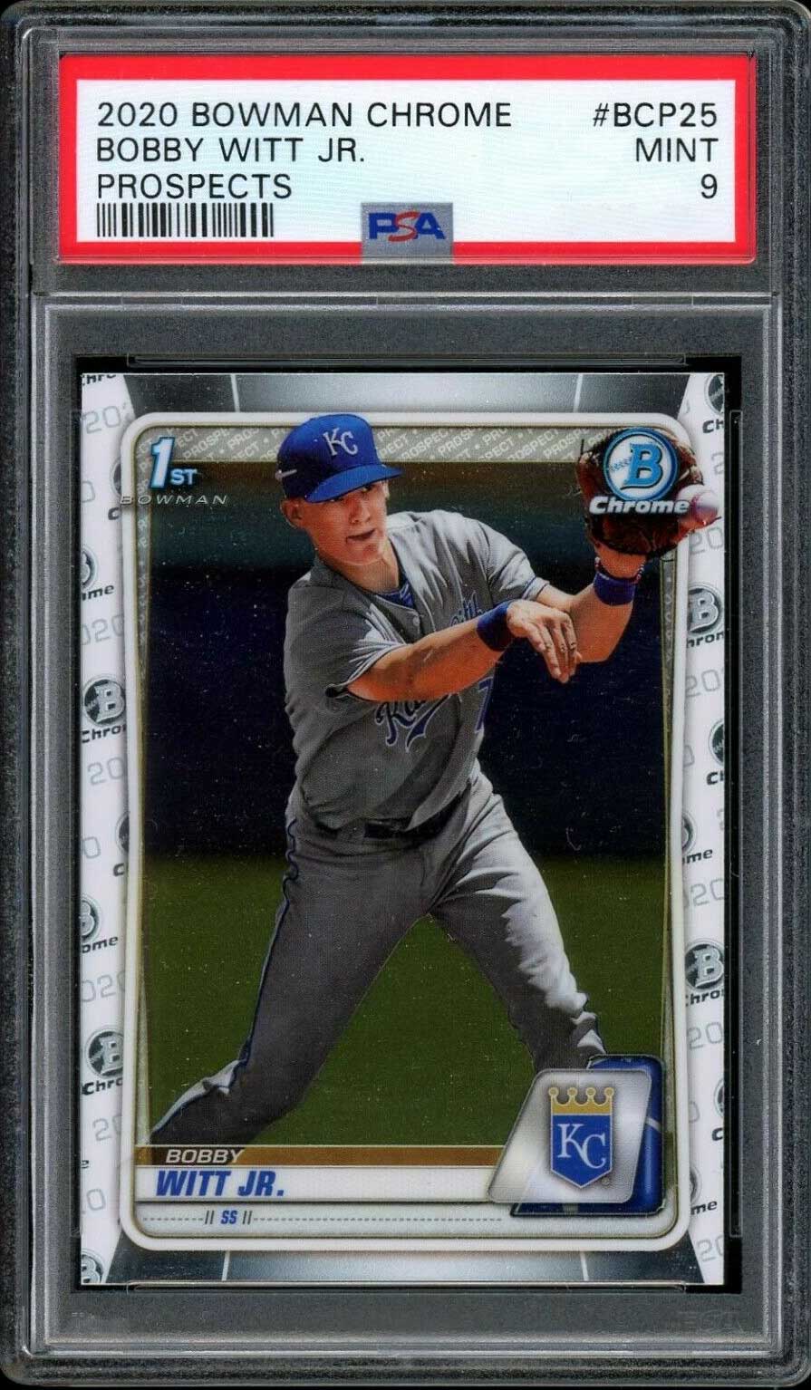 2020 Bowman Chrome Prospects Bobby Witt Jr. #BCP25 (PSA 9)