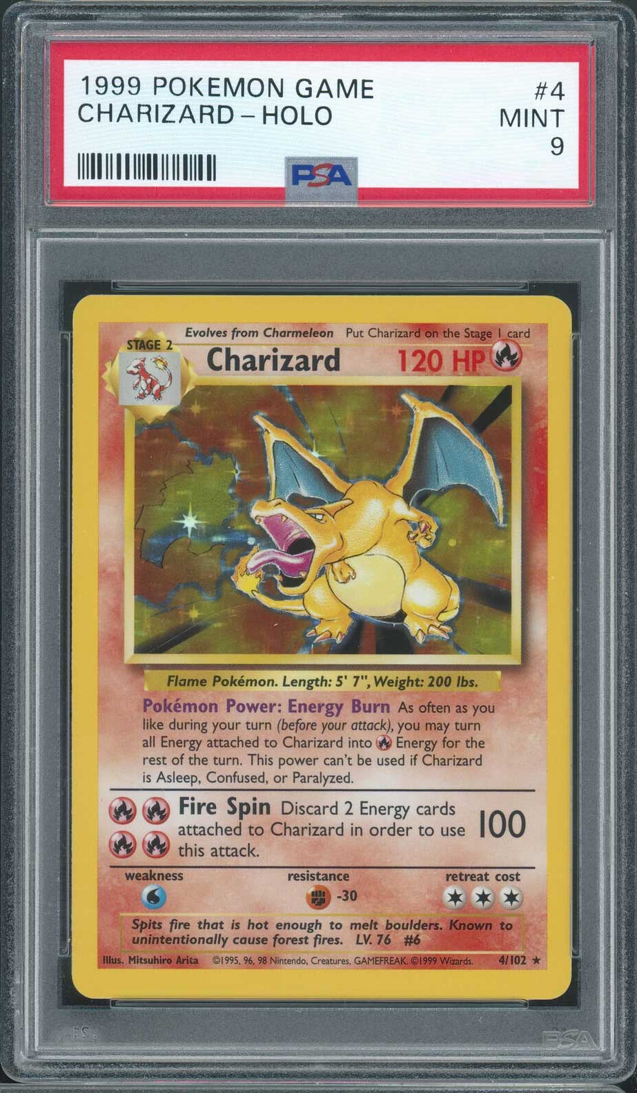 1999 Charizard-Holo #4 (PSA 9)