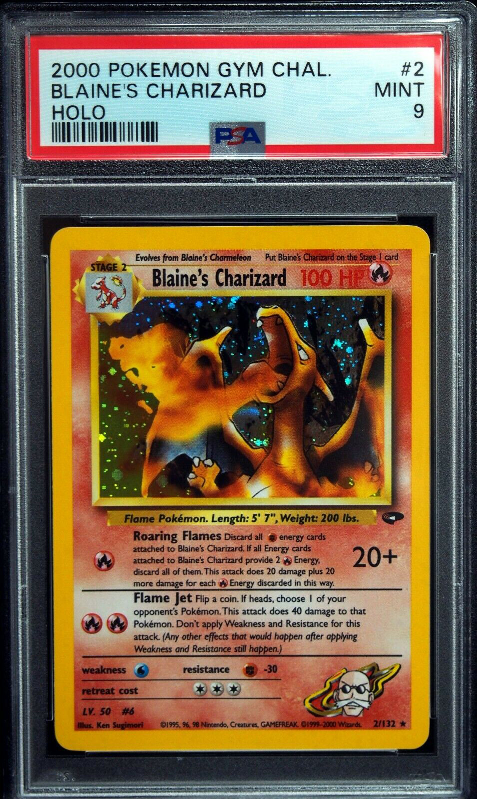 2000 Blaine's Charizard #2 (HOLO) (PSA 9)