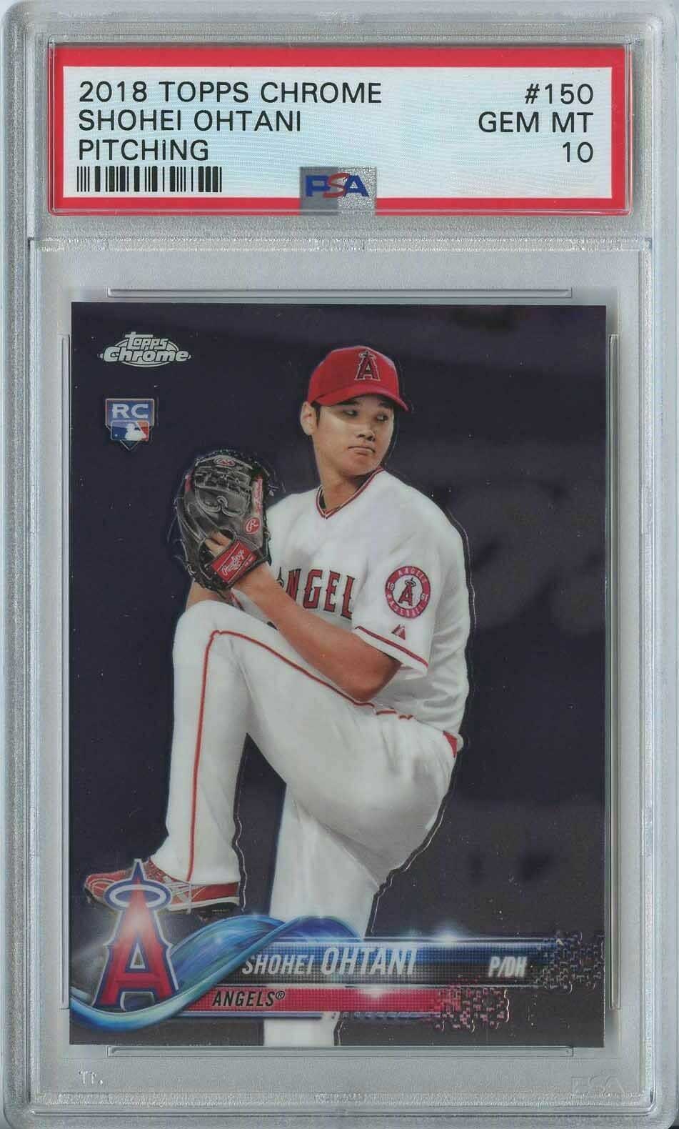 2018 Topps Chrome Shohei Ohtani #150 Pitching (PSA 10)