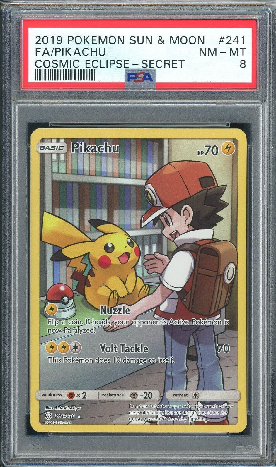 2019 Full Art/Pikachu #241 (SECRET) (PSA 8)