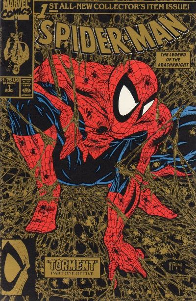 Spider-Man Vol. 1 #1 (2nd Ptg Gold & Black Variant Cover)