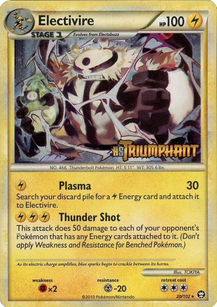 Electivire - 20/102 (Prerelease) - HGSS Promos (PR)